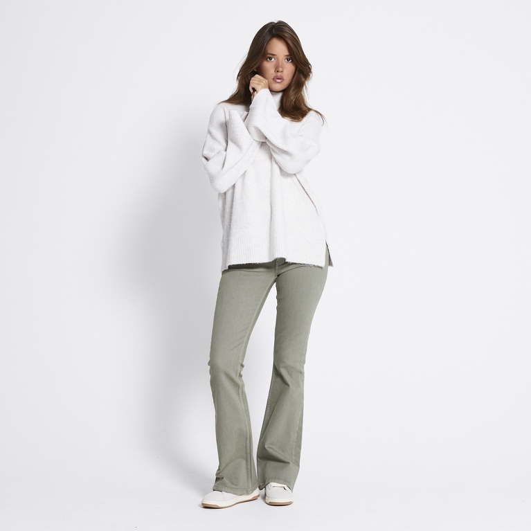 Rib-knit turtleneck sweater "Minny"